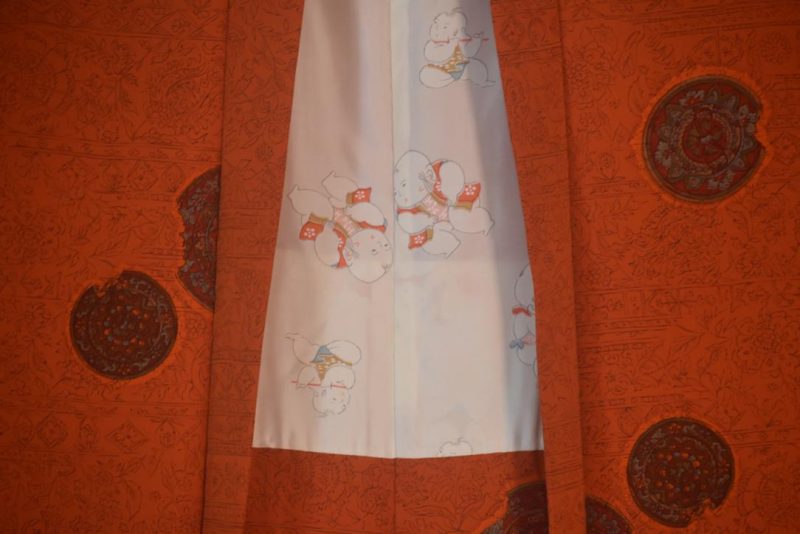 Roman Disks Vintage Japanese Silk Haori Jacket - Image 4