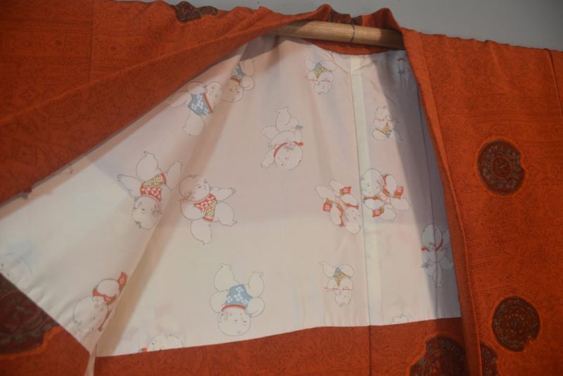 Roman Disks Vintage Japanese Silk Haori Jacket - Image 3