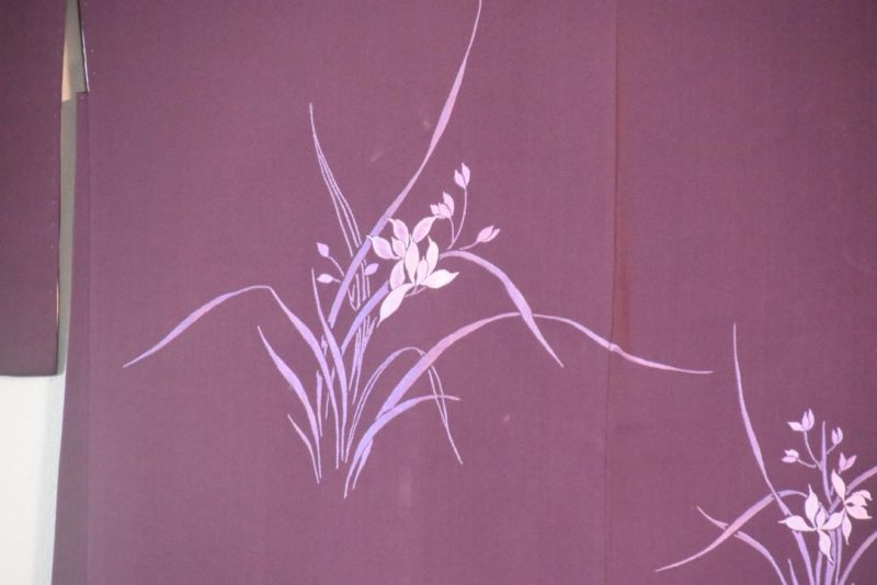 Deep Purple Vintage Japanese Silk Haori Jacket - Image 2