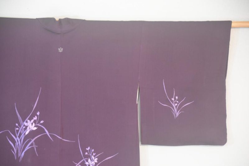 Deep Purple Vintage Japanese Silk Haori Jacket - Image 3
