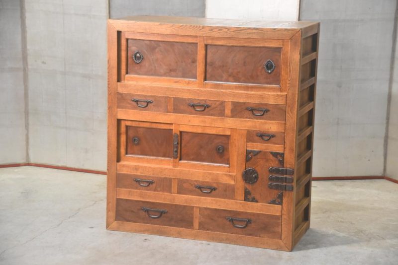 Gifu Region Elm Merchant's Chest Width:970mm