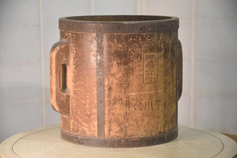 Japanese Round Wooden Rice Measure Bucket Height:315mm - Image 6