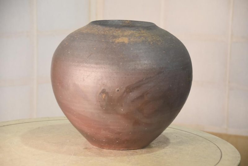 Japanese Bizen Pottery Vase Width:290mm - Image 8