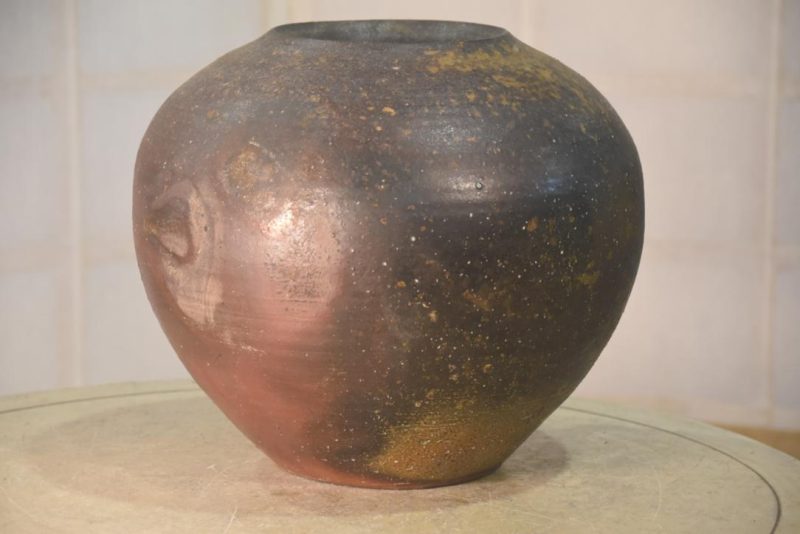 Japanese Bizen Pottery Vase Width:290mm