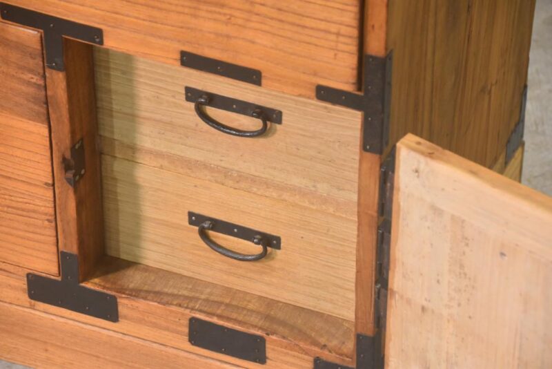 Japanese Antique 2 Section Clothing Chest Width:940mm - Image 10
