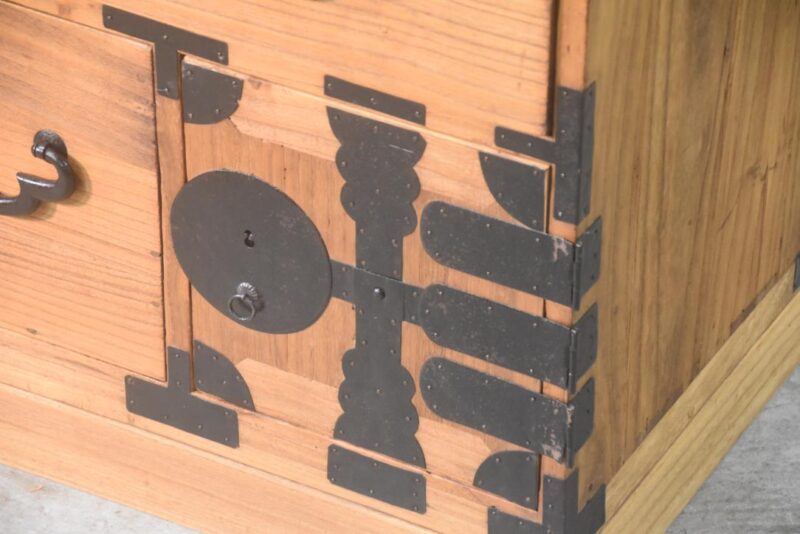 Japanese Antique 2 Section Clothing Chest Width:940mm - Image 8