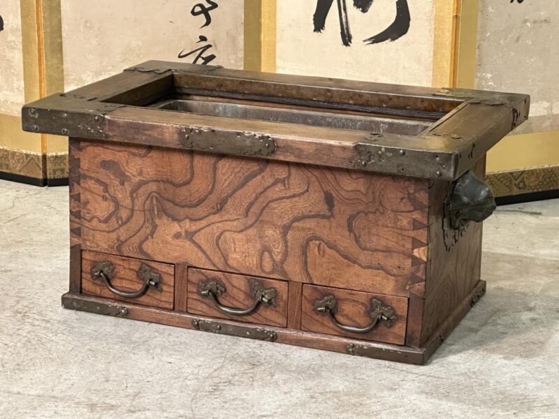 Burled Elm Kyoto Region Hibachi Width:770mm - Image 12