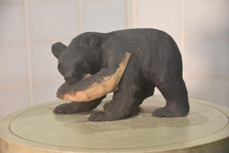 Carved Wooden Hokkaido Bear Width:340mm