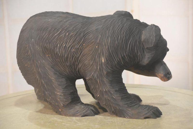 Carved Wooden Hokkaido Bear Width:340mm - Image 5