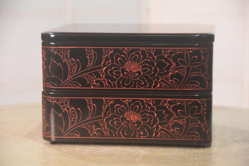 Japanese Lacquered 2 Section Jubako Width:200mm - Image 6