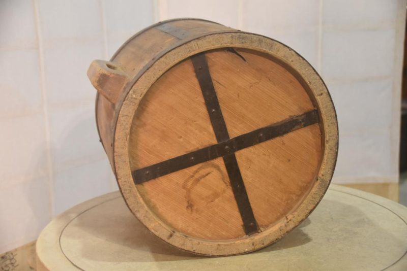 Japanese Round Wooden Rice Measure Bucket Height:315mm - Image 7