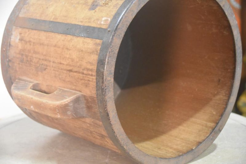Japanese Round Wooden Rice Measure Bucket Height:315mm - Image 6