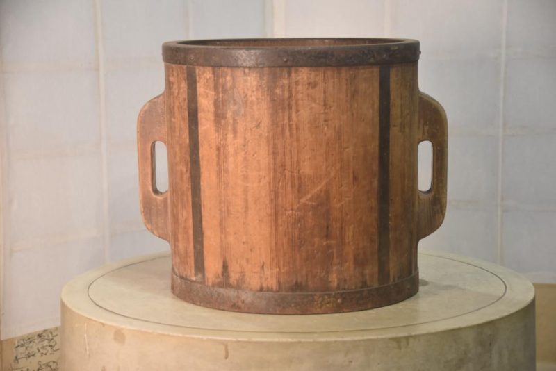 Japanese Round Wooden Rice Measure Bucket Height:315mm - Image 5