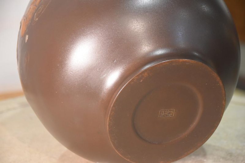 Japanese Bronze Vase Height:280mm - Image 6