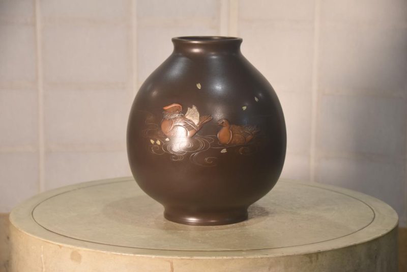 Japanese Bronze Vase Height:280mm
