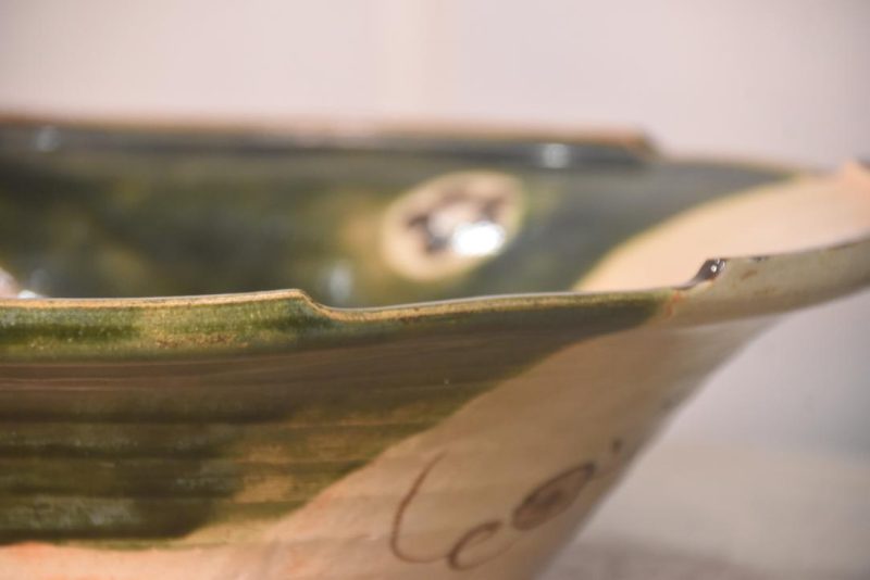 Japanese Oribe Pottery Plate Width:370mm - Image 9