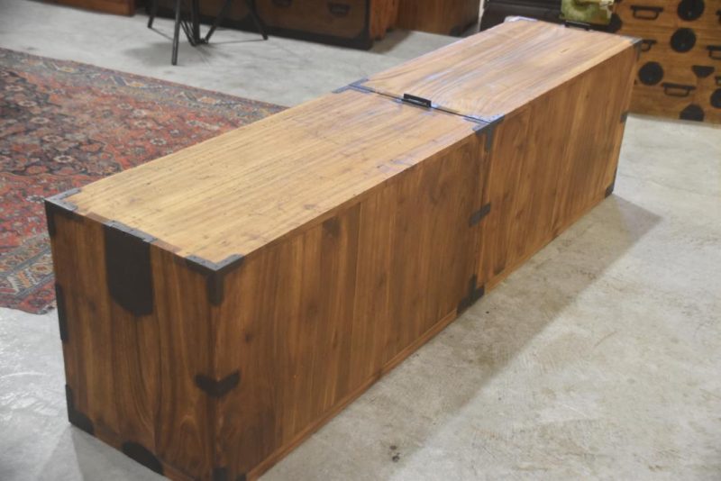 Japanese Antique 2 Section Clothing Chest Width:950mm - Image 11