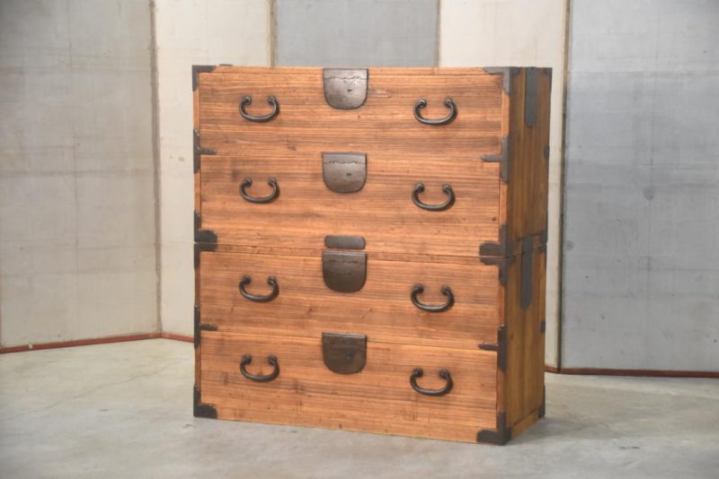 Japanese Antique 2 Section Clothing Chest Width:950mm