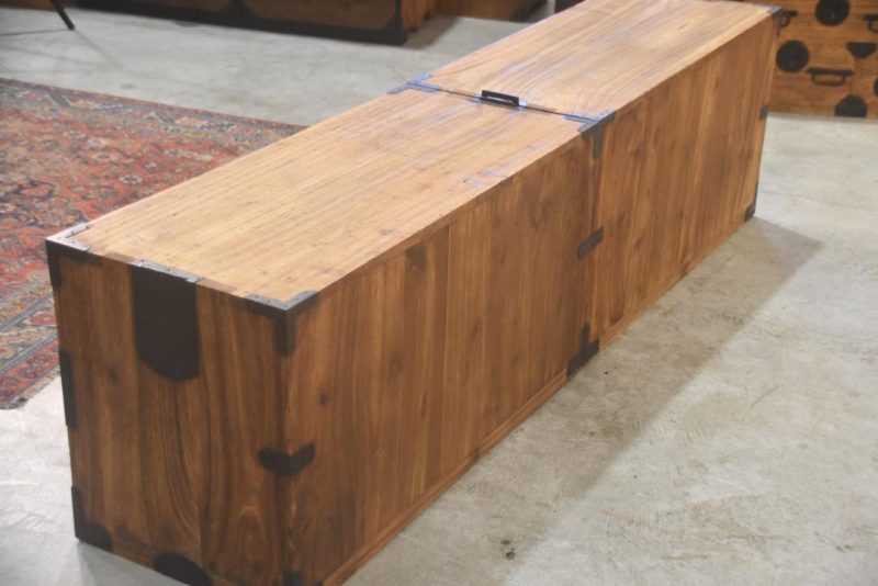 Japanese Antique 2 Section Clothing Chest Width:950mm - Image 10