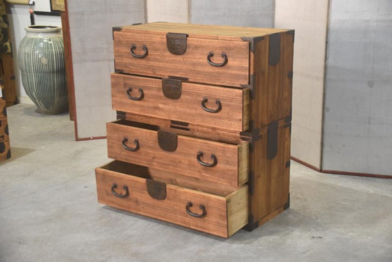 Japanese Antique 2 Section Clothing Chest Width:950mm - Image 6
