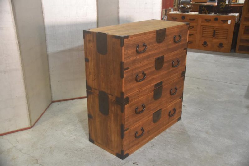 Japanese Antique 2 Section Clothing Chest Width:950mm - Image 5