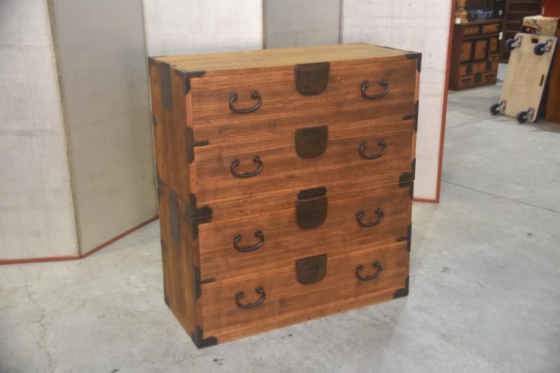 Japanese Antique 2 Section Clothing Chest Width:950mm - Image 4