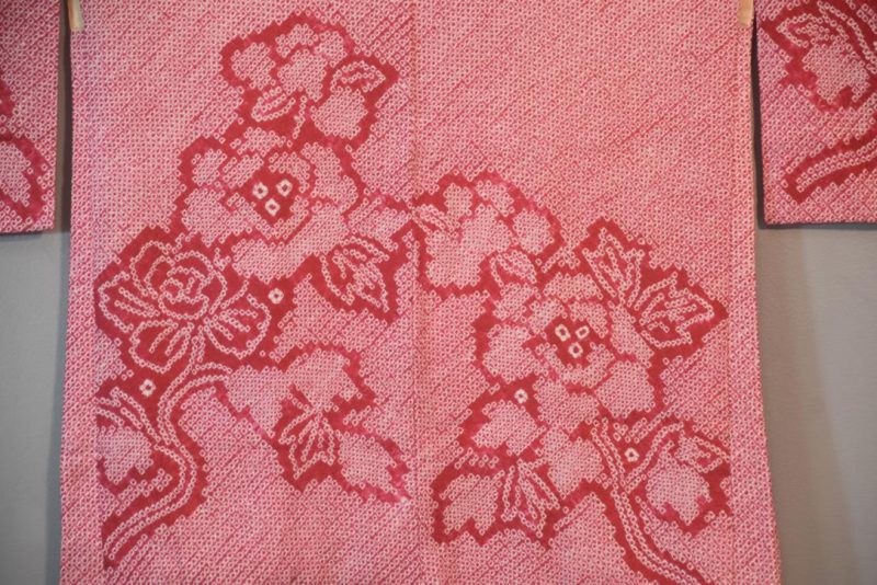 Shibori Brilliant Pink Japanese Vintage Haori Jacket - Image 2