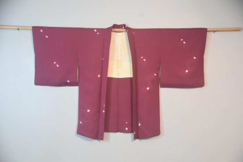 Raspberry Silk Vintage Haori Jacket