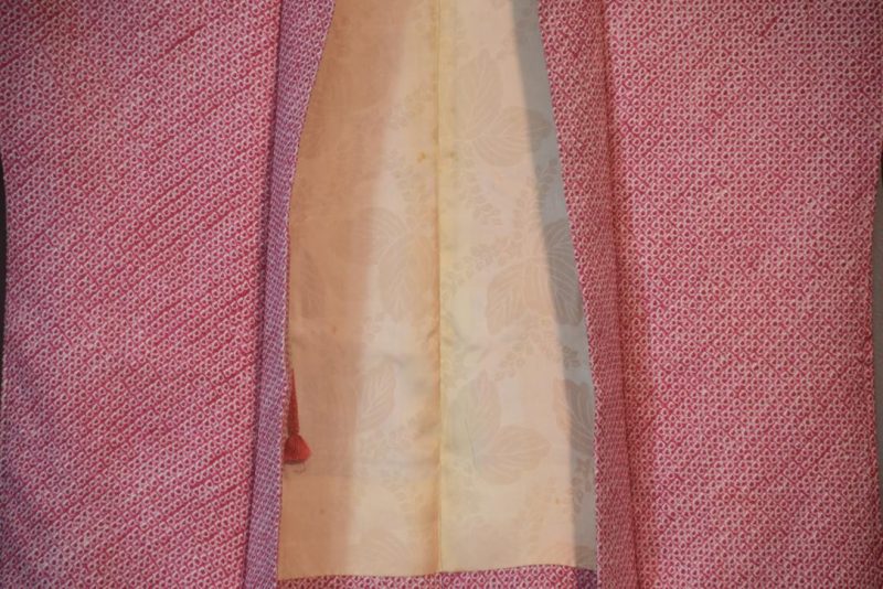 Shibori Brilliant Pink Japanese Vintage Haori Jacket - Image 4