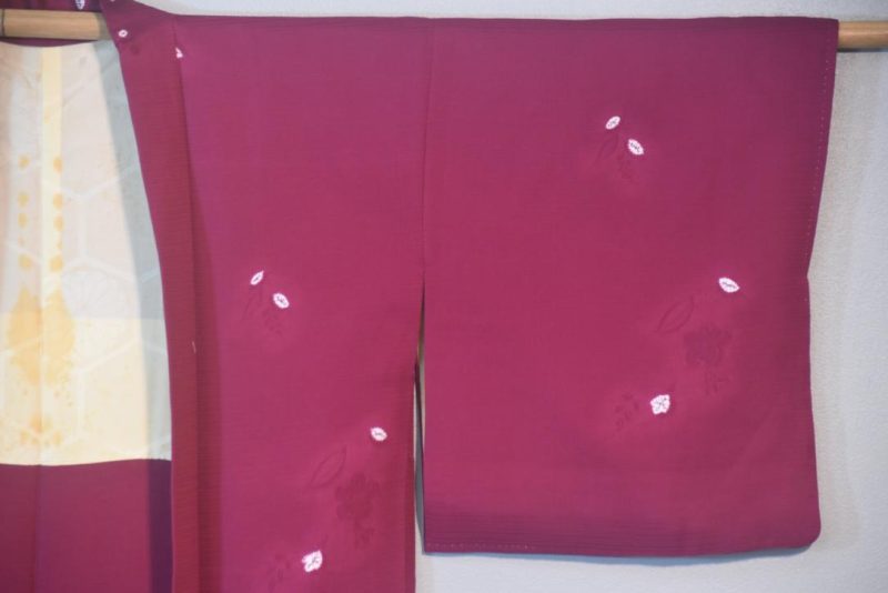 Raspberry Silk Vintage Haori Jacket - Image 6