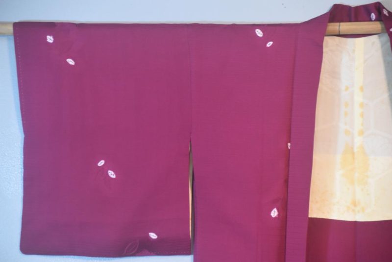 Raspberry Silk Vintage Haori Jacket - Image 5