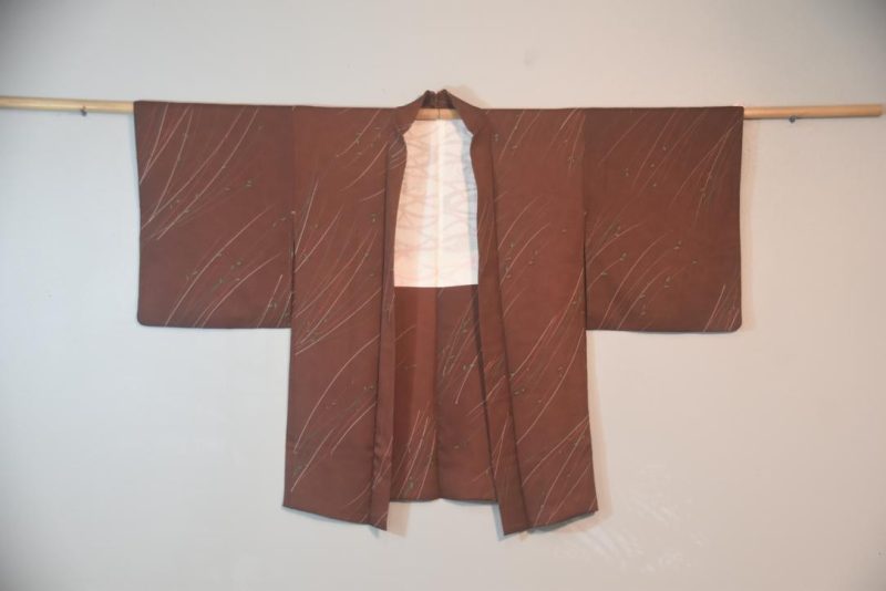Rich Russet Tones Silk Vintage Haori Jacket