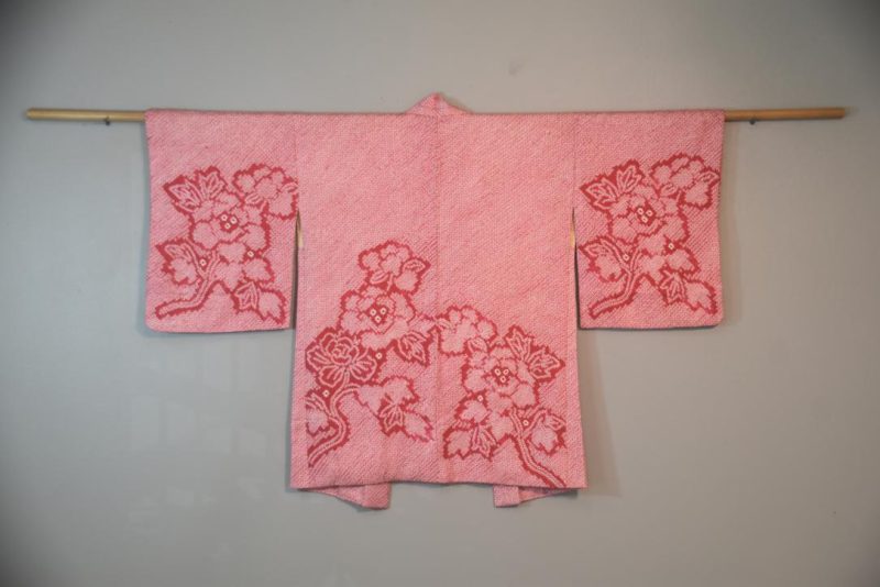 Shibori Brilliant Pink Japanese Vintage Haori Jacket