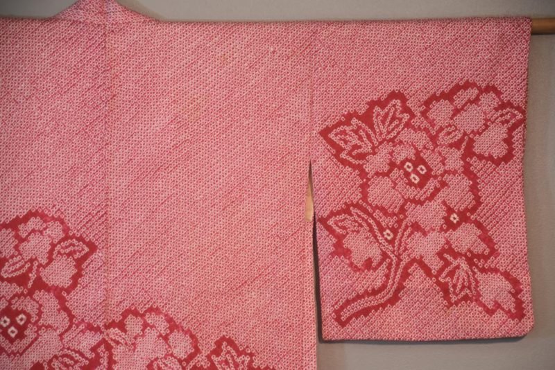 Shibori Brilliant Pink Japanese Vintage Haori Jacket - Image 6