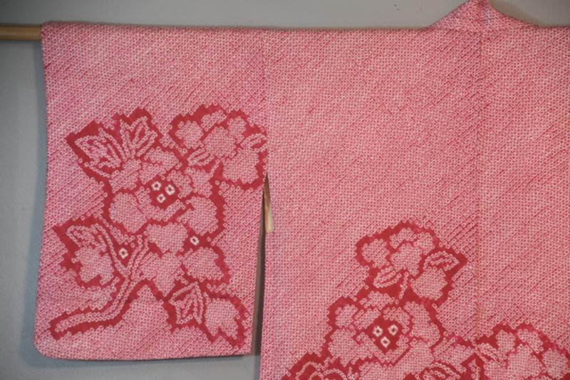 Shibori Brilliant Pink Japanese Vintage Haori Jacket - Image 5