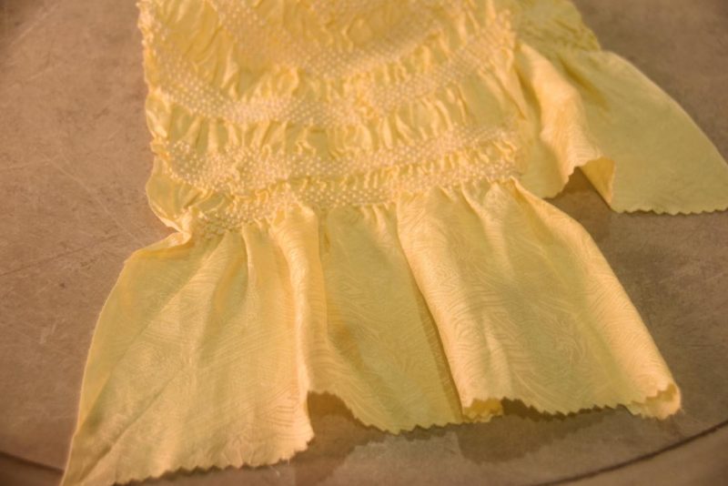 Japanese Lemon Yellow Shibori Obi Silk Sash Length:1300mm - Image 3