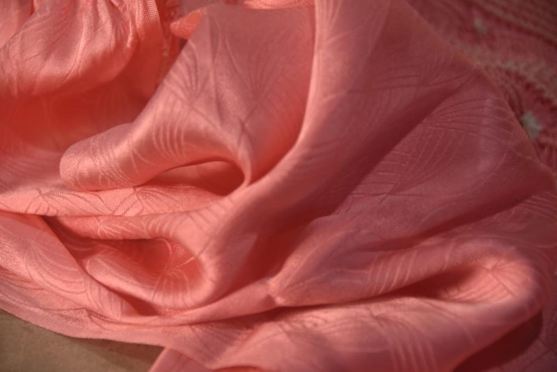 Japanese Candy Pink Shibori Obi Silk Sash Length:1280mm - Image 3