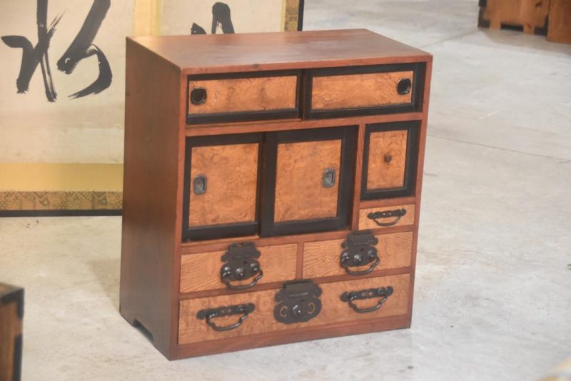 Matsumoto Region Cha Dansu Tea and Tea Utensil Chest Width:635mm - Image 8