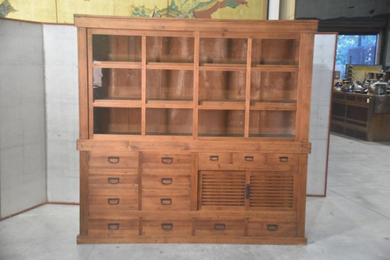 Antique Misedansu Shop Display Chest Width:1820mm - Image 5