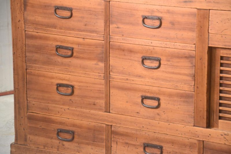 Antique Misedansu Shop Display Chest Width:1820mm - Image 2