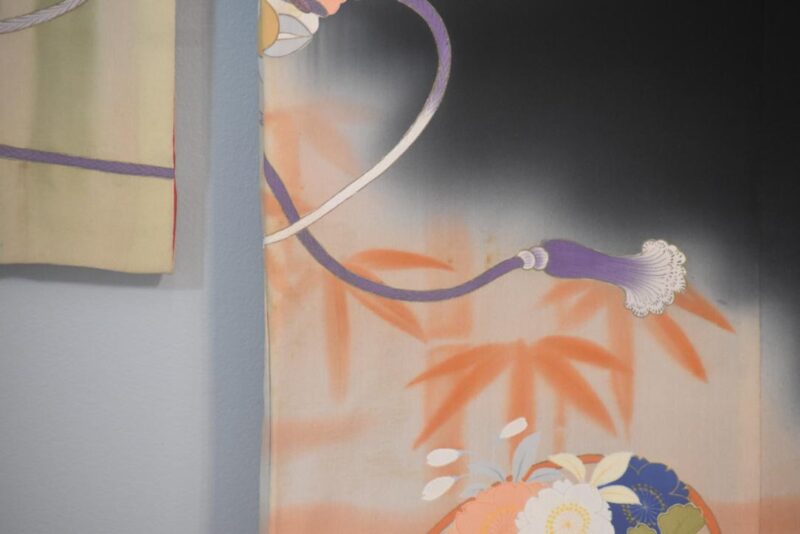 Black Wisteria Japanese Silk Furisode Kimono - Image 23