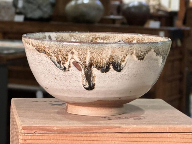 Chawan Tea Bowl in a Wooden box Width:136mm - Image 8