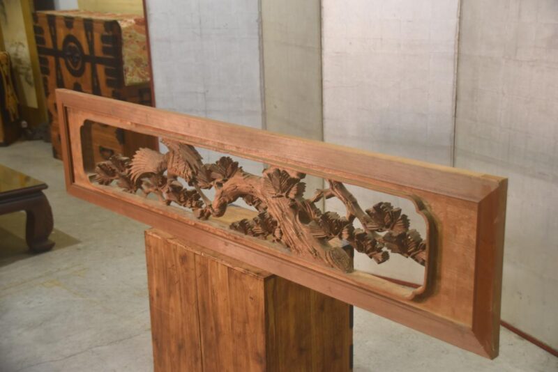 Japanese Carved Wooden Rama Transom Width:1700mm - Image 7