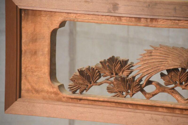 Japanese Carved Wooden Rama Transom Width:1700mm - Image 3