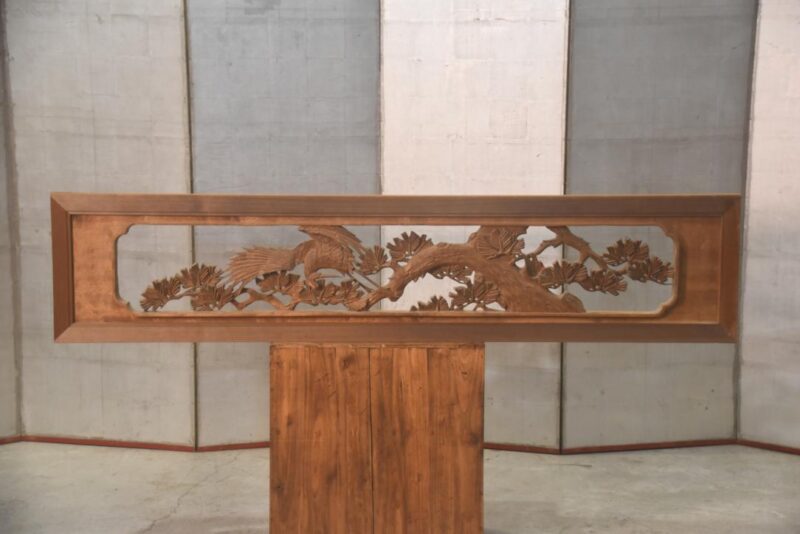 Japanese Carved Wooden Rama Transom Width:1700mm