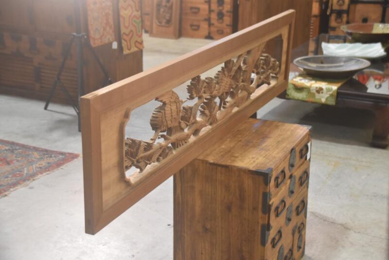 Japanese Carved Wooden Rama Transom Width:1700mm - Image 8