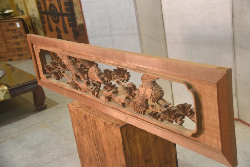 Japanese Carved Wooden Rama Transom Width:1700mm - Image 7
