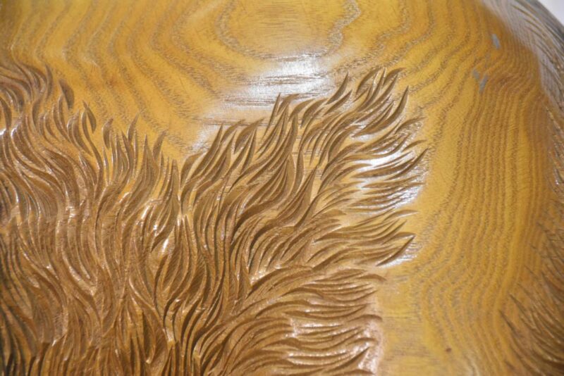 Carved Wooden Hokkaido Bear Width:600mm - Image 5