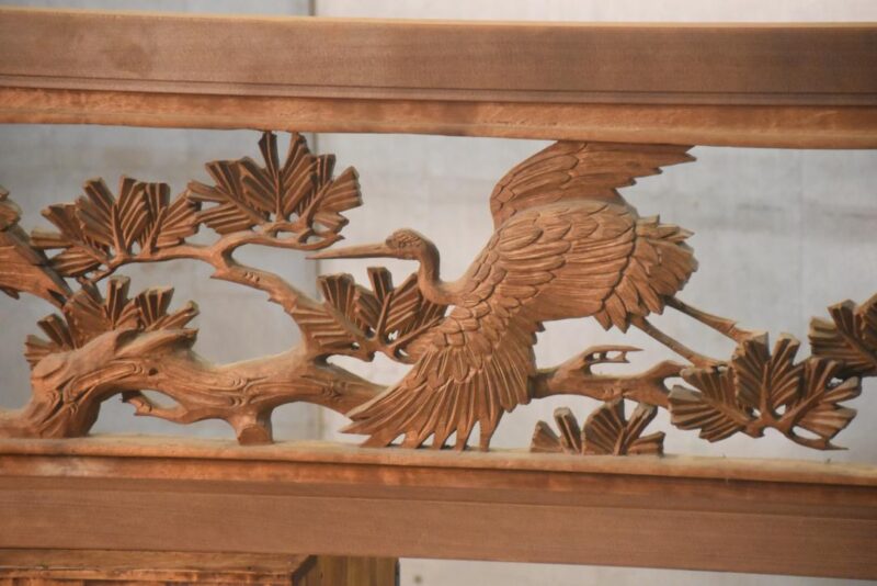 Japanese Carved Wooden Rama Transom Width:1700mm - Image 4