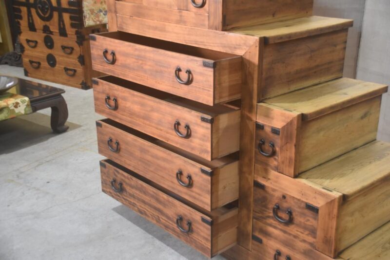 Kaidan Dansu Japanese Two Section Step Chest Width:1920mm - Image 9